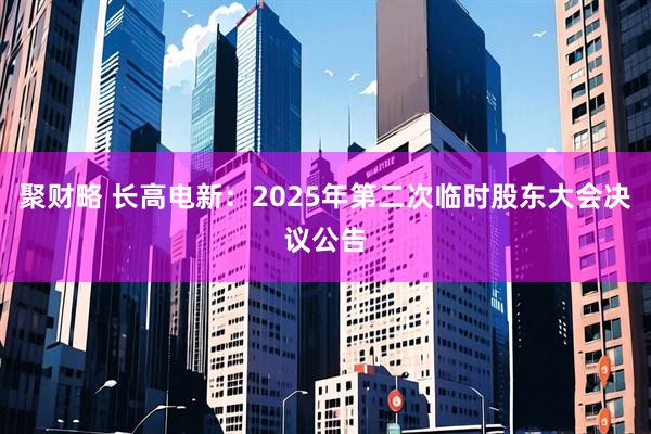 聚财略 长高电新：2025年第二次临时股东大会决议公告