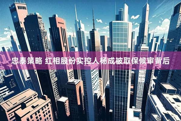 忠泰策略 红相股份实控人杨成被取保候审背后